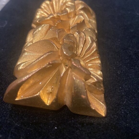 Vintage Bakelite Floral Bar Brooch - Picture 8 of 10